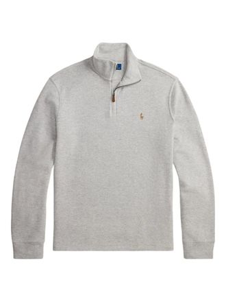 Polo Ralph Lauren Felpa con mezza zip - Grigio