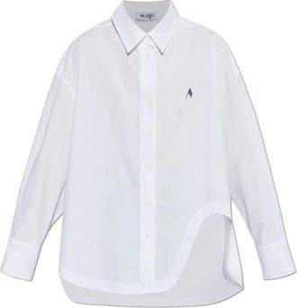 The Attico Dames, Blouses & Shirts, Wit, Maat: 2XS Katoen