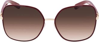 Ferragamo Bordeaux Gradient Square Ladies Sunglasses SF150S 728 59