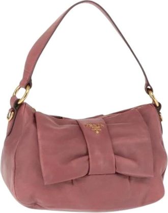 Prada Pre-owned Shoulder Bags, female, Pink, Size: ONE SIZE Pre-owned Vintage Shoulder Bag
