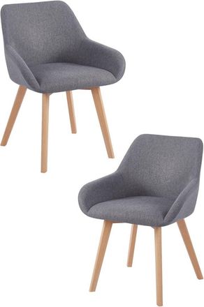 Regalos Miguel Packs Sillas Comedor - Pack 2 Sillas Venly Tela - Gris Oscuro