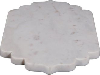 Sagebrook Home 14X8in Scallop Edge Oval Marble Tray