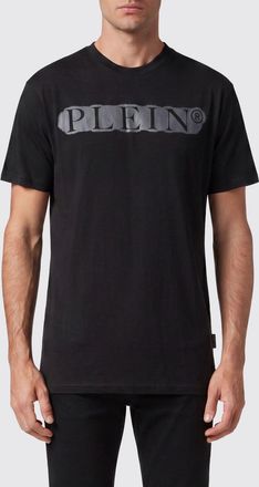 Philipp Plein T-shirt girocollo in cotone con stampa logo lettering a contrasto