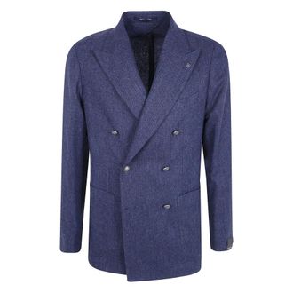 Tagliatore Heren, Jassen, Blauw, Maat: M Zijde