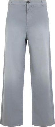 Miu Miu Dames, Broeken, Grijs, Maat: XS Katoen