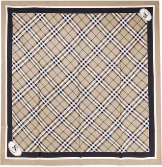 Burberry Silk Scarves, female, Multicolor, ONE SIZE, Check motif silk scarf