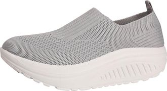 Generic Womens Mesh Casual Running Shoes Knit Slip On Platform Wedge Sneakers for Women Non Slip Workout Tennis Athletic Jogging Walking Shoes Lightweight Arc