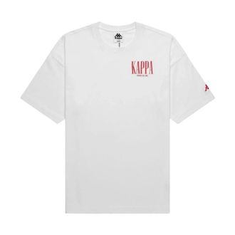 Kappa T-Shirts, male, White, Size: XL Sauren T-shirt