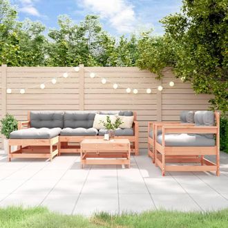 vidaXL Juego De Muebles De Jard&iacute;n 7 Pzas Madera Maciza Abeto Douglas Vidaxl