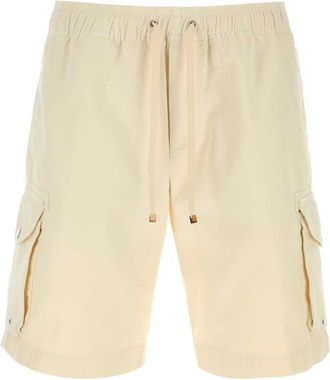 Brunello Cucinelli Brunello Cucinelli Cream Cotton Bermuda Shorts