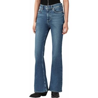 AllSaints Maisie Flare Jeans in Mid Indigo at Nordstrom, Size 25