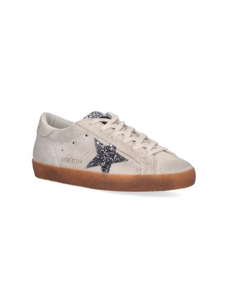 Golden Goose Glitter Star Suede Sneaker - Beige