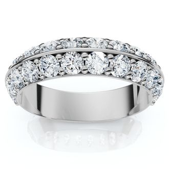 Pompeii3 1 1/3Ct Diamond Wedding Band 14k Gold or Platinum Lab Grown