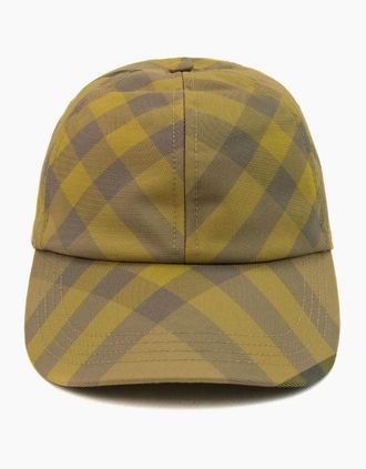 Burberry Mens Burberry Bias Check Woven Cap Cedar - Brown - Size: XL