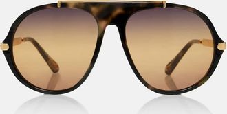 Chlo&eacute; Chlo&eacute; Aly Combi aviator sunglasses