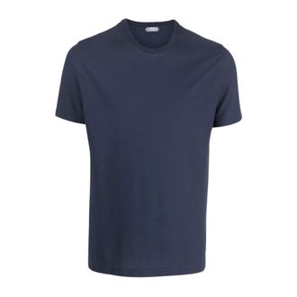 Zanone Ice Cotton T-shirt - male - Zanone - T-Shirts - Blue - 3XL - Tops