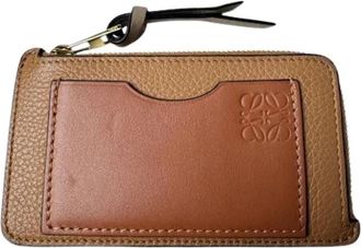 Loewe Pre-owned Portemonnee / muntzakje - Dames - Vintage Accessoires - Bruin - ONE Size - Leer - Vintage