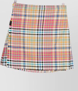 Vivienne Westwood pleated mini skirt multicolour design belt loops