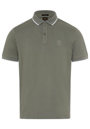 Boss Orange by Hugo Boss Poloshirt BOSS ORANGE Passertip, Herren, Gr. 4XL, open grau076, Piqu&eacute;, Obermaterial: 95% Baumwolle, 5% Elasthan, slim fit h&uuml;ftbedeckend, V-Ausschnitt,