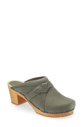 Sanita Manuella Leather Clog in 043 Khaki at Nordstrom, Size 7Us