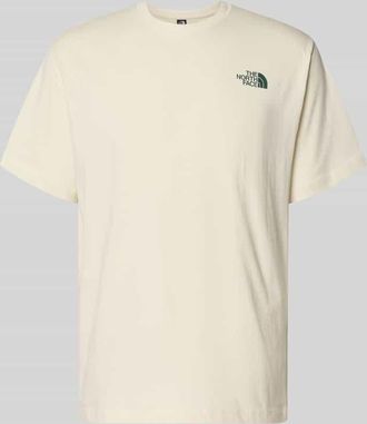 The North Face Relaxed Fit T-Shirt mit Logo-Print in Offwhite, Gr&ouml;&szlig;e XXL