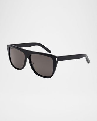 Saint Laurent Men & apos;s SL 1 Slim Plastic Sunglasses