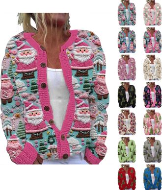 Generic Friday Deals: Xmas Striped & Solid Black/White Cardigans - Womens Bell Sleeve styled Cardigans - Purple, XL UK Brand