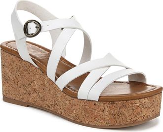 Blowfish Aurora Strappy Wedge Sandal in White Faux Leather at Nordstrom Rack, Size 8.5