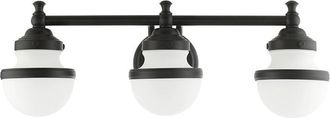 Livex Lighting 3-Light Black Vanity Sconce