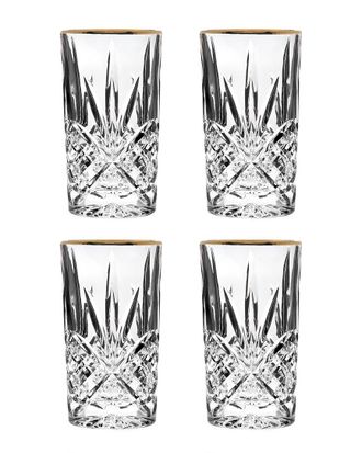 Godinger Dublin Set Of 4 Gold 10Oz Highballs
