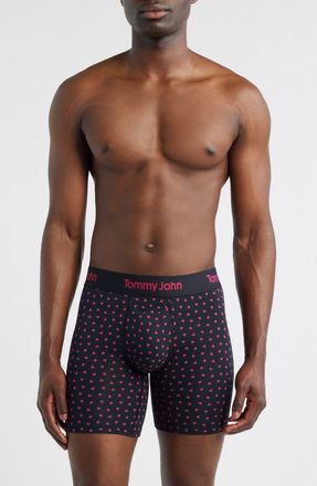Tommy John Second Skin 4-Inch Boxer Briefs in Black Charming Hearts at Nordstrom, Size Xx-Large