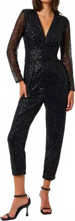 French Connection Dilara Embellished Jumpsuit In Black