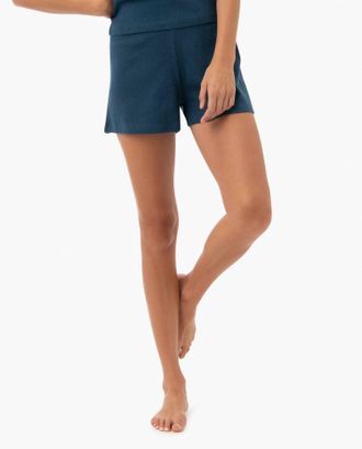 Under The Canopy Organic Cotton Lounge Short In Teal