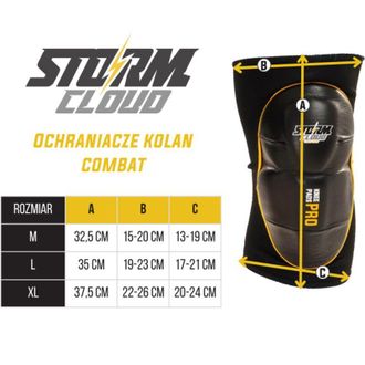 OEM Rodilleras De Combate Stormcloud Negras S