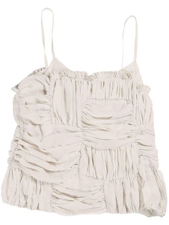 Comme Des Gar&ccedil;ons draped sleeveless top - Beige