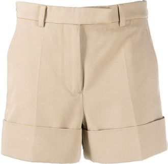 Thom Browne grosgrain-loop tailored shorts - women - Cotton - 38 - Neutrals