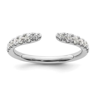 Diamond2Deal 14k Gold Lab Grown Diamond Wedding Band Ring 0.37Ct Clarity- VS Color- D-E