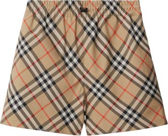 Burberry EKD Vintage Check-print shorts - women - Polyester/Polyamide - 18 - Neutrals