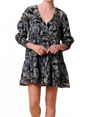 Cleobella Raquel Mini Dress In Dark Magnolia Floral Print