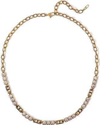 Nadri Delancey Cubic Zirconia Frontal Collar Necklace in Gold at Nordstrom