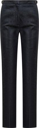 Darkpark Blue Straight Flat Front Pants
