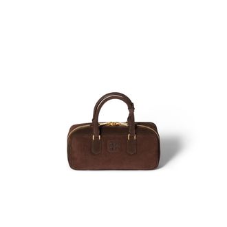 Miu Miu Arcadie Suede Bag, Woman, Dark Brown