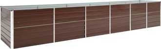 vidaXL Vidaxl - Arriate De Jard&iacute;n De Acero Galvanizado Marr&oacute;n 480x80x77 Cm