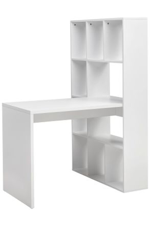 MID.YOU Mid.you Schreibtischkombination, Wei&szlig;, Holzwerkstoff, 9 F&auml;cher, 110x149x94 cm, Stauraum, B&uuml;rom&ouml;bel, Schreibtische, Schreibtischkombinationen