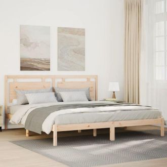 vidaXL Cama Extralarga Sin Colch&oacute;n Madera Maciza 200x210 Cm Vidaxl