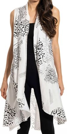 ADORE Abstract Animal Print Vest In Black/ White