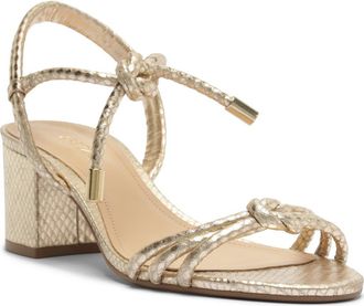 Arezzo Camila Mid Ankle Tie Sandal in Platino at Nordstrom, Size 5.5