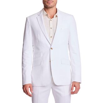 Paisley & Gray Dover Slim Fit Sport Coat in White Lotus Linen at Nordstrom Rack, Size 40 Regular