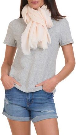 Vince Stripe Cotton Gauze Scarf in Casa Rosa at Nordstrom Rack