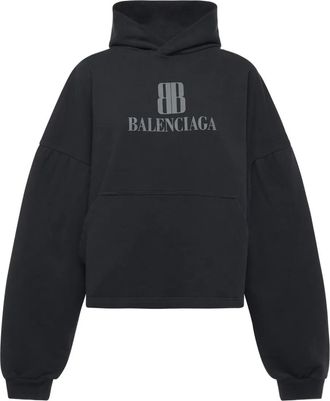 Balenciaga Felpa con placca logo - Nero